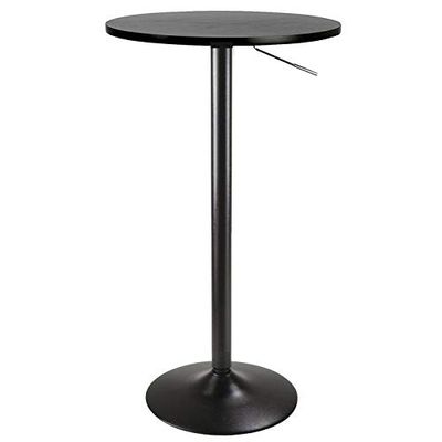 Adjustable Height bar Table with 24" MDF top Painted Black Base