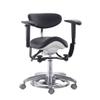 Global-Dental Mobile Chair Doctor's Stool Multi-Function Foot Controlled Microsope Dynamic Chair for Office Black Color PU view 2