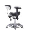 Global-Dental Mobile Chair Doctor's Stool Multi-Function Foot Controlled Microsope Dynamic Chair for Office Black Color PU view 3