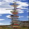 Sign post showing distances to various countries Stanley Falkland Islands Poster Print (36 x 12) view 1
