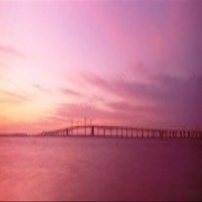 Posterazzi Dawn Chesapeake Bay Bridge Maryland USA Poster Print, (36 x 12)