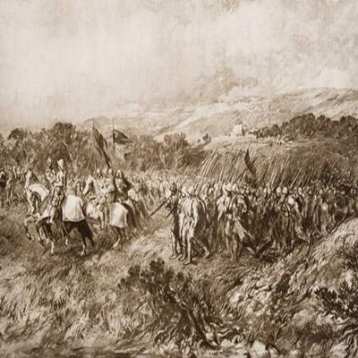 Crusaders On The March By Sir John Gilbert From The Book The Outline Of History By HGWells Volume 2 Published 1920 Poster Print (17 x 11)