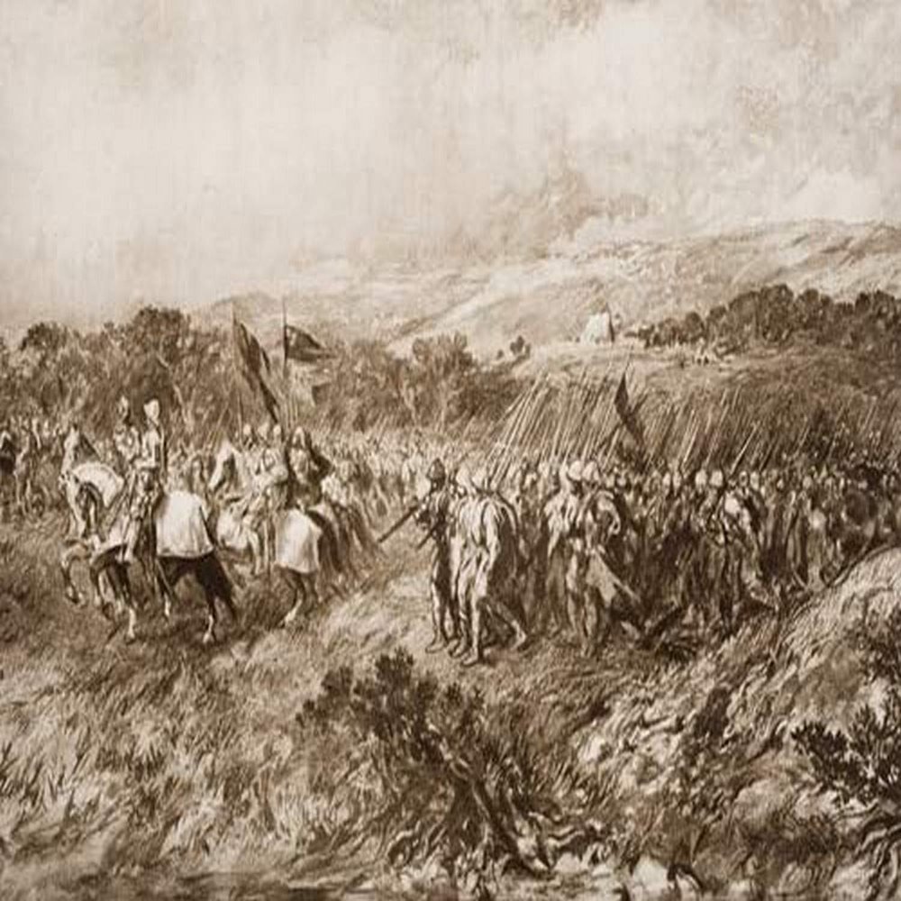Crusaders On The March By Sir John Gilbert From The Book The Outline Of History By HGWells Volume 2 Published 1920 Poster Print (17 x 11)