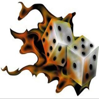 18" flaming dice r MAGNET Vinyl Car Fridge Sticks to any Metal Surface