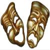 15" comedy tragedy masks r MAGNET Vinyl Car Fridge Sticks to any Metal Surface view 1