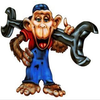18" grease monkey with wrench r MAGNET Vinyl Car Fridge Sticks to any Metal Surface