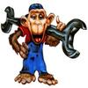 18" grease monkey with wrench r MAGNET Vinyl Car Fridge Sticks to any Metal Surface view 1