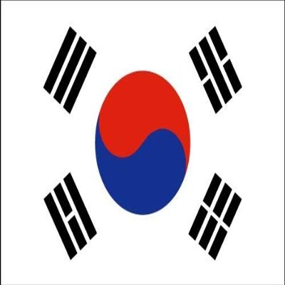 18" Korea flag. MAGNET Vinyl Car Fridge Sticks to any Metal Surface