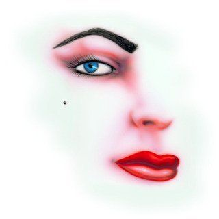 30" lady face r MAGNET Vinyl Car Fridge Sticks to any Metal Surface