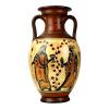 Ancient Greek Vase Amphora Goddess Athena & Aphrodite & God Dionysus 10.24'' Handmade Ceramic Red & Orange Round Vase view 1