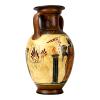 Ancient Greek Vase Amphora Goddess Athena & Aphrodite & God Dionysus 10.24'' Handmade Ceramic Red & Orange Round Vase view 4