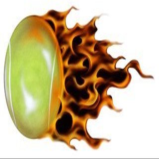 18" flaming tennis ball r MAGNET Vinyl Car Fridge Sticks to any Metal Surface