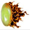 18" flaming tennis ball r MAGNET Vinyl Car Fridge Sticks to any Metal Surface view 1