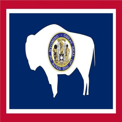 15" Wyoming flag. MAGNET Vinyl Car Fridge Sticks to any Metal Surface