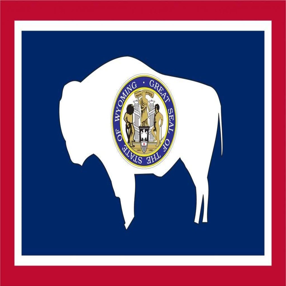 15" Wyoming flag. MAGNET Vinyl Car Fridge Sticks to any Metal Surface