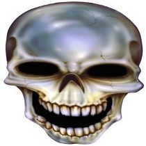 15" laughing shiny skull r MAGNET Vinyl Car Fridge Sticks to any Metal Surface