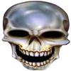 15" laughing shiny skull r MAGNET Vinyl Car Fridge Sticks to any Metal Surface view 1