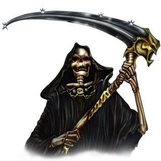 18" grim reaper r MAGNET Vinyl Car Fridge Sticks to any Metal Surface
