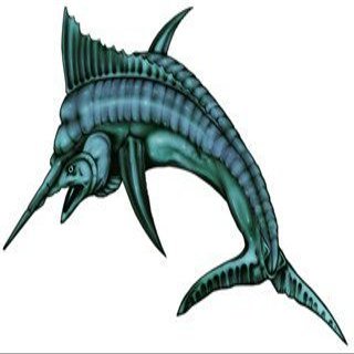 30" jumping swordfish r MAGNET Vinyl Car Fridge Sticks to any Metal Surface