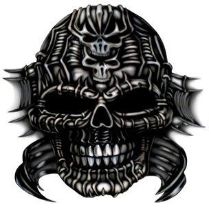 18" alien skull r MAGNET Vinyl Car Fridge Sticks to any Metal Surface
