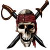 15" pirate with crossed swords r MAGNET Vinyl Car Fridge Sticks to any Metal Surface view 1