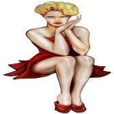 15" pin-up blonde girl r MAGNET Vinyl Car Fridge Sticks to any Metal Surface