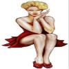 15" pin-up blonde girl r MAGNET Vinyl Car Fridge Sticks to any Metal Surface view 1