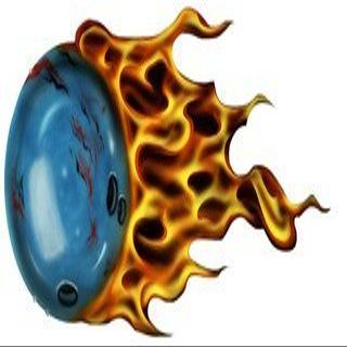 30" flaming bowling ball r MAGNET Vinyl Car Fridge Sticks to any Metal Surface