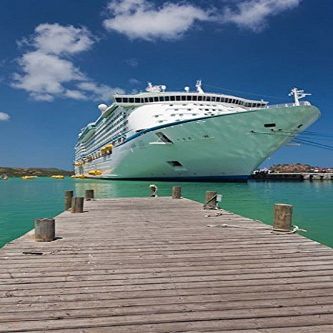 Posterazzi Antigua St Johns Heritage Quay Cruise ship Poster Print by Walter Bibikow, (19 x 28)