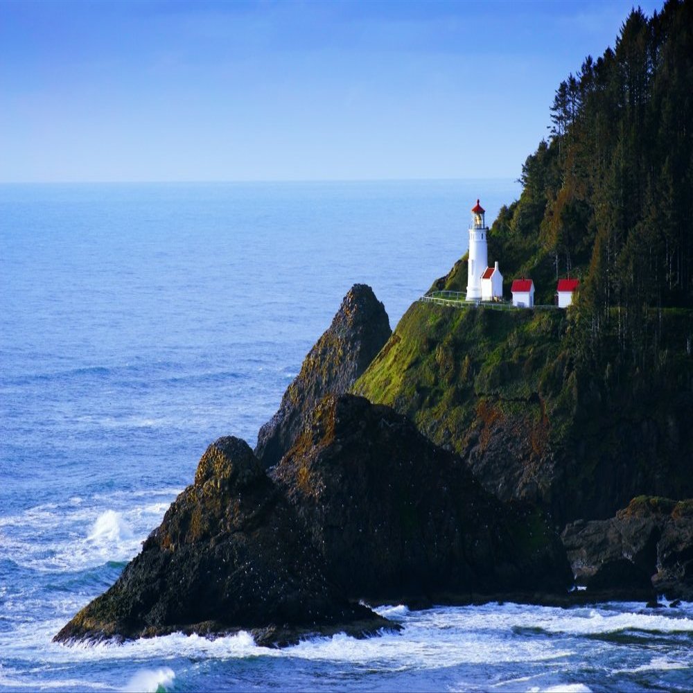 Heceta Head Lighthouse Oregon Usa Poster Print (34 x 22)