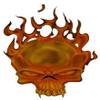 18" flaming skull r MAGNET Vinyl Car Fridge Sticks to any Metal Surface view 1
