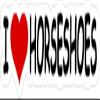7" wide I heart love HORSESHOES MAGNET Vinyl Car Fridge Sticks to any Metal Surface view 1