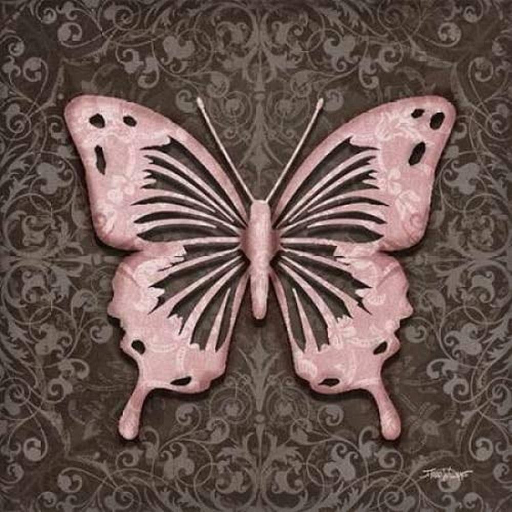 Posterazzi Pink Butterfly III Poster Print by Todd Williams, (12 x 12)
