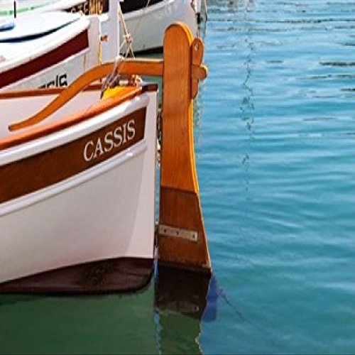 Posterazzi Traditional Boat with Wooden Rudder Poster Print by Per Karlsson, (27 x 18)