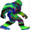 Bigfoot Magnet - Tie Dye Sasquatch Refrigerator view 1