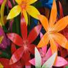 Star shaped carved wooden flowers at market Bo Sang Chiang Mai Thailand Poster Print by Adam Jones (22 x 15) view 1