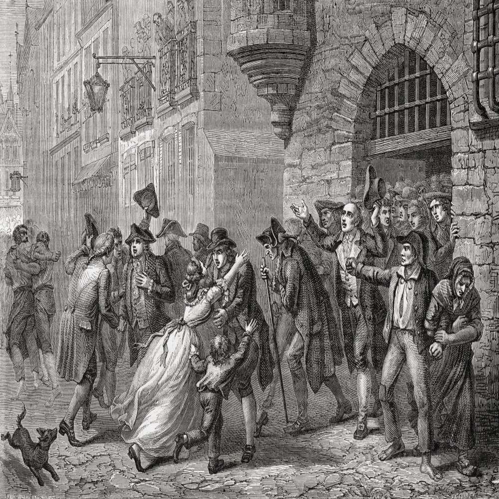 The Moderates Are Released 1794 Engraved By P Jonnard After H Renaud From Histoire De La Revolution Francaise By Louis Blanc Poster Print (34 x 26)
