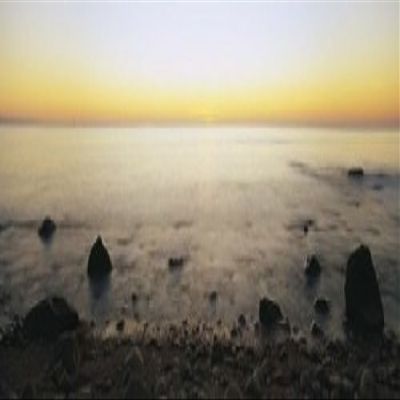 Posterazzi Rocks on the beach Block Rhode Island USA Poster Print, (36 x 13)