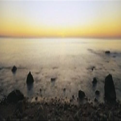 Posterazzi Rocks on the beach Block Rhode Island USA Poster Print, (36 x 13)