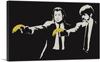 ARTCANVAS Pulp Fiction Bananas Canvas Art Print Stretched Framed Painting Picture Poster Giclee Wall Decor by Banksy - 40" x 26" (0.75" Deep) view 1