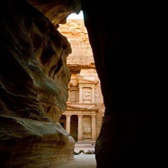 Jordan Petra Jordans Treasury Ancient Architecture Poster Print by Dave Bartruff (11 x 17)