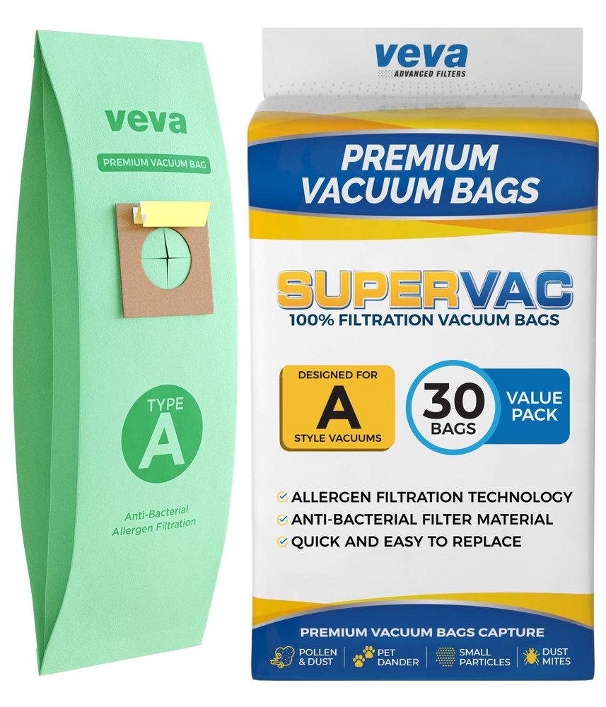 30 Pack Type A Vacuum Bags for Hoover 4010001A, Premium Vacuum Bags for Upright Vacuum Cleaner