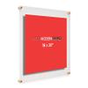 COOL MODERN FRAMES 16x20" Clear Double Panel Floating Acrylic Picture Frame Display with Gold Hardware for Displaying Art and Photos on Wall view 2