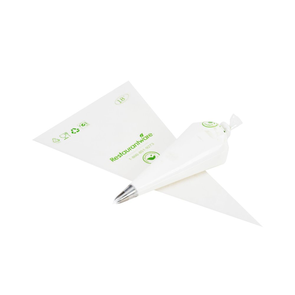 Restaurantware Pastry Tek 18 x 8.7 Inch Piping Bags 100 Disposable Pastry Bags - Sturdy No Slip Clear Plastic Baking Bags To Decorate Cakes For Parties Or Bakeries