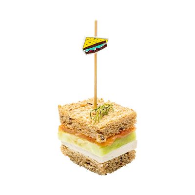 Restaurantware 3.9 x 0.7 Inch Party Toothpicks 1000 Disposable Cocktail Skewers - Wooden Sandwich Decoration Sharp Tips Yellow Bamboo Decorative Cocktail Picks Durable Versatile