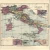 Posterazzi Pilgrimage 1899 Italy Sicily Sardinia Corsica Poster Print by Map, (18 x 24), Varies view 1
