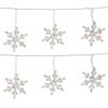 Northlight Twinkling Icicle Snowflake Christmas Lights - Clear - 8.6' White Wire - 100ct view 1