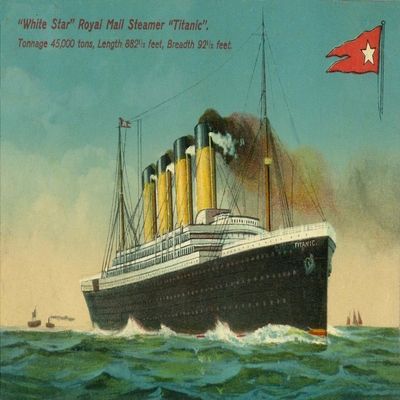 Posterazzi Postcard Royal Mail Steamer Titanic Poster Print, (18 x 24)