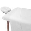 Atlas 2-Pieces Economy Massage Table Flat Draw Sheets, Large White Linen, 130 Thread Count 66x104" view 1