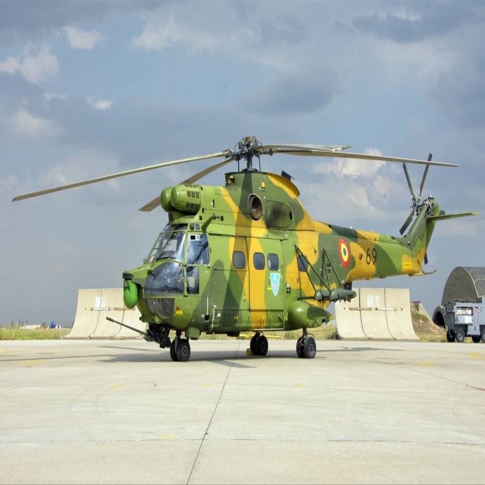 Posterazzi Romanian Force IAR-330 Helicopter at Konya Air Base Turkey. Poster Print by Giovanni Colla/Stocktrek Images, (34 x 21), Varies